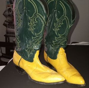 Tony Lama Western boots 🍋 and green MAKE AN OFFER!